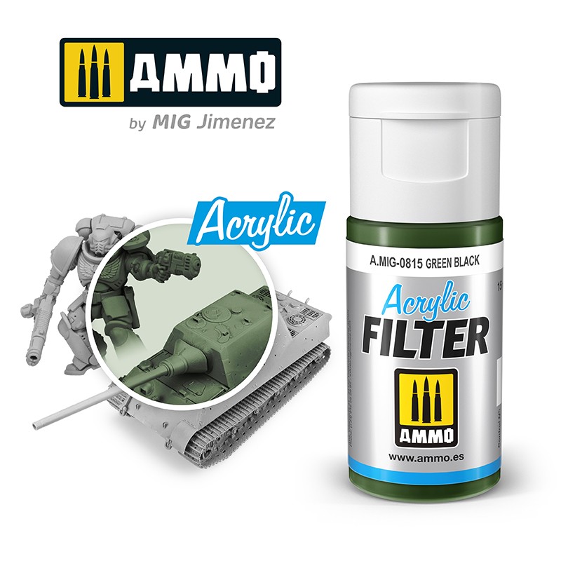 MIG815 Ammo ACRYLIC FILTER Green Black