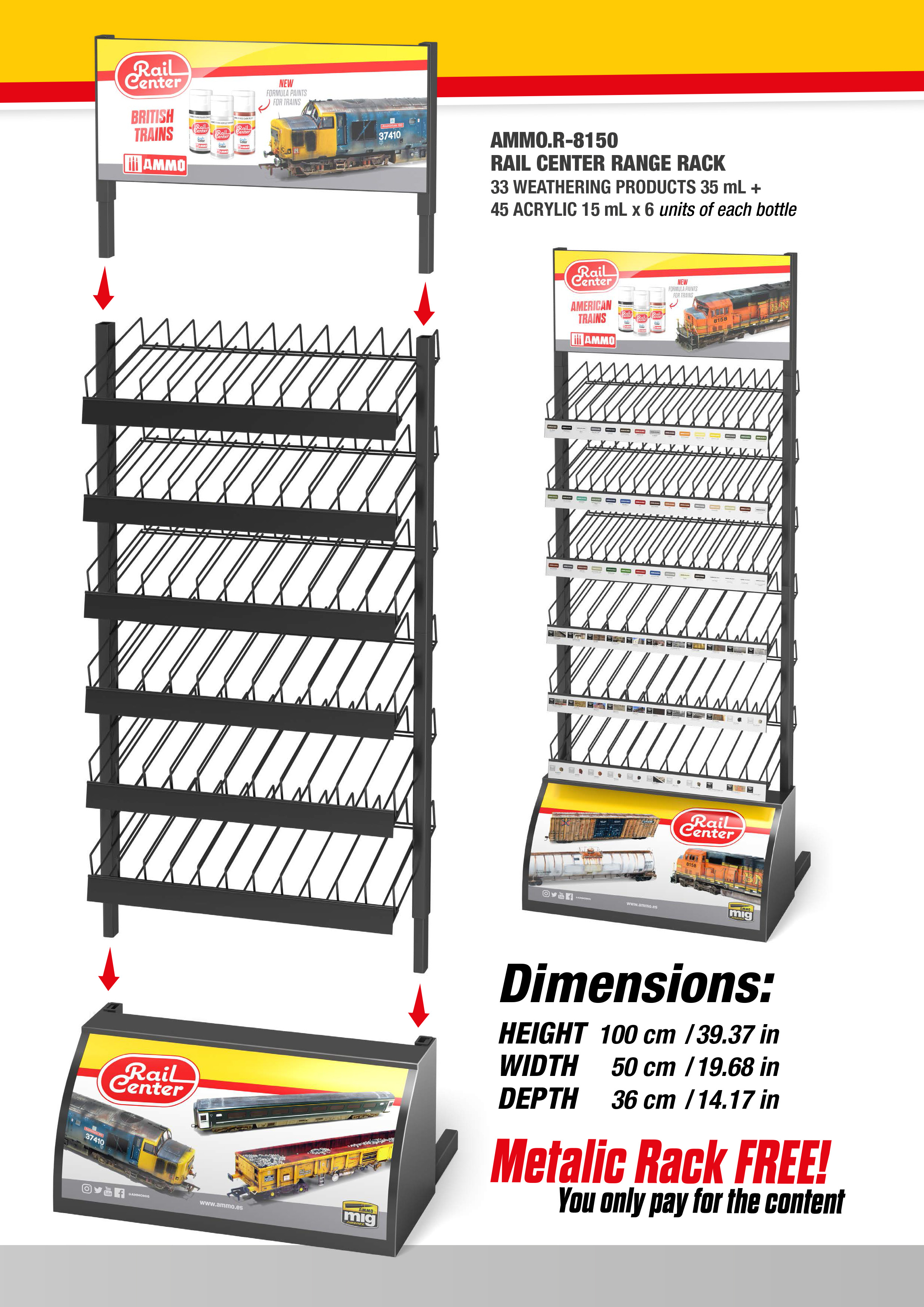 MIGR8150 RAIL CENTER Range Rack - 