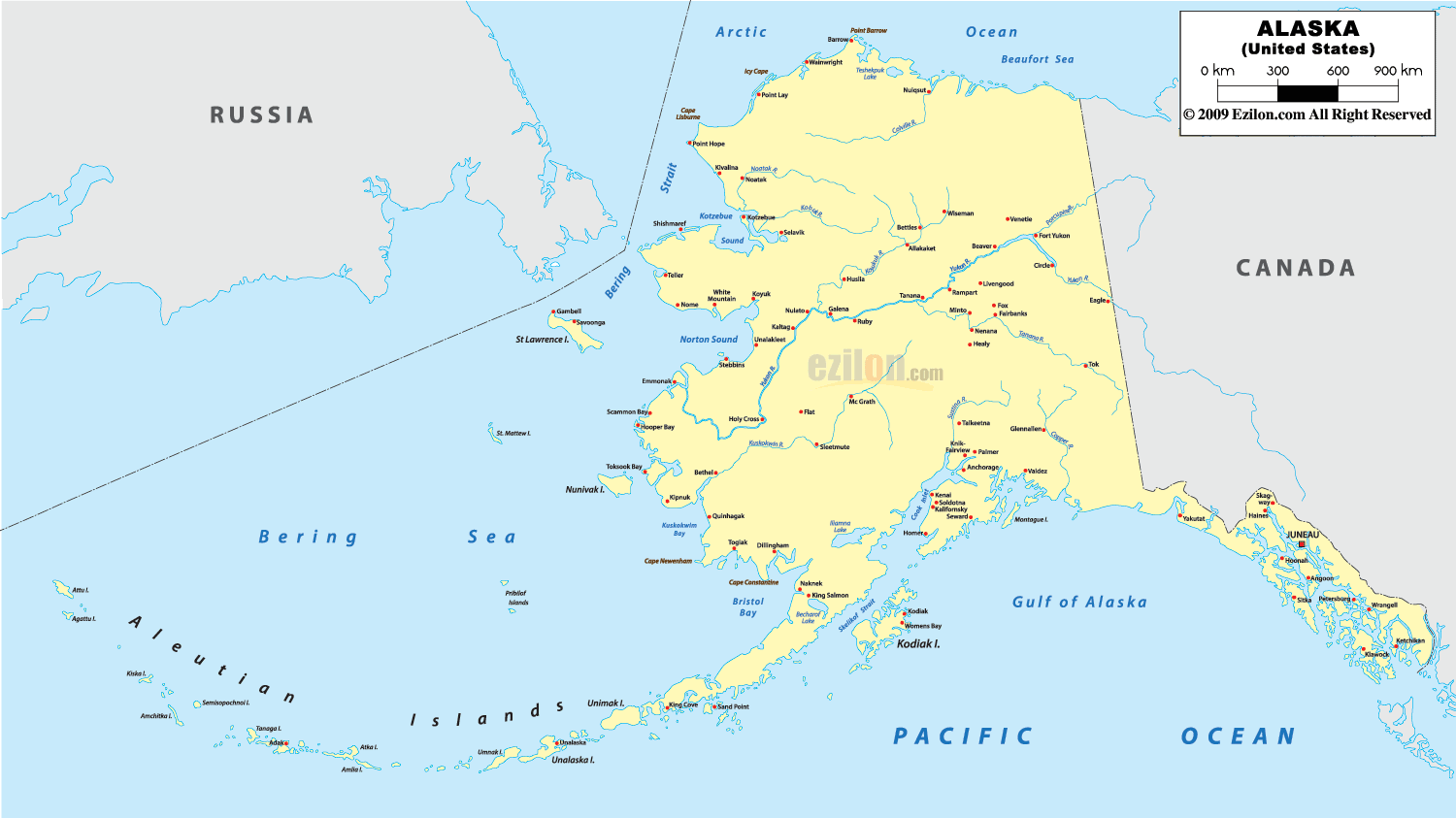 Political Map Of Alaska Political Map Of The State Of Alaska Photo ...