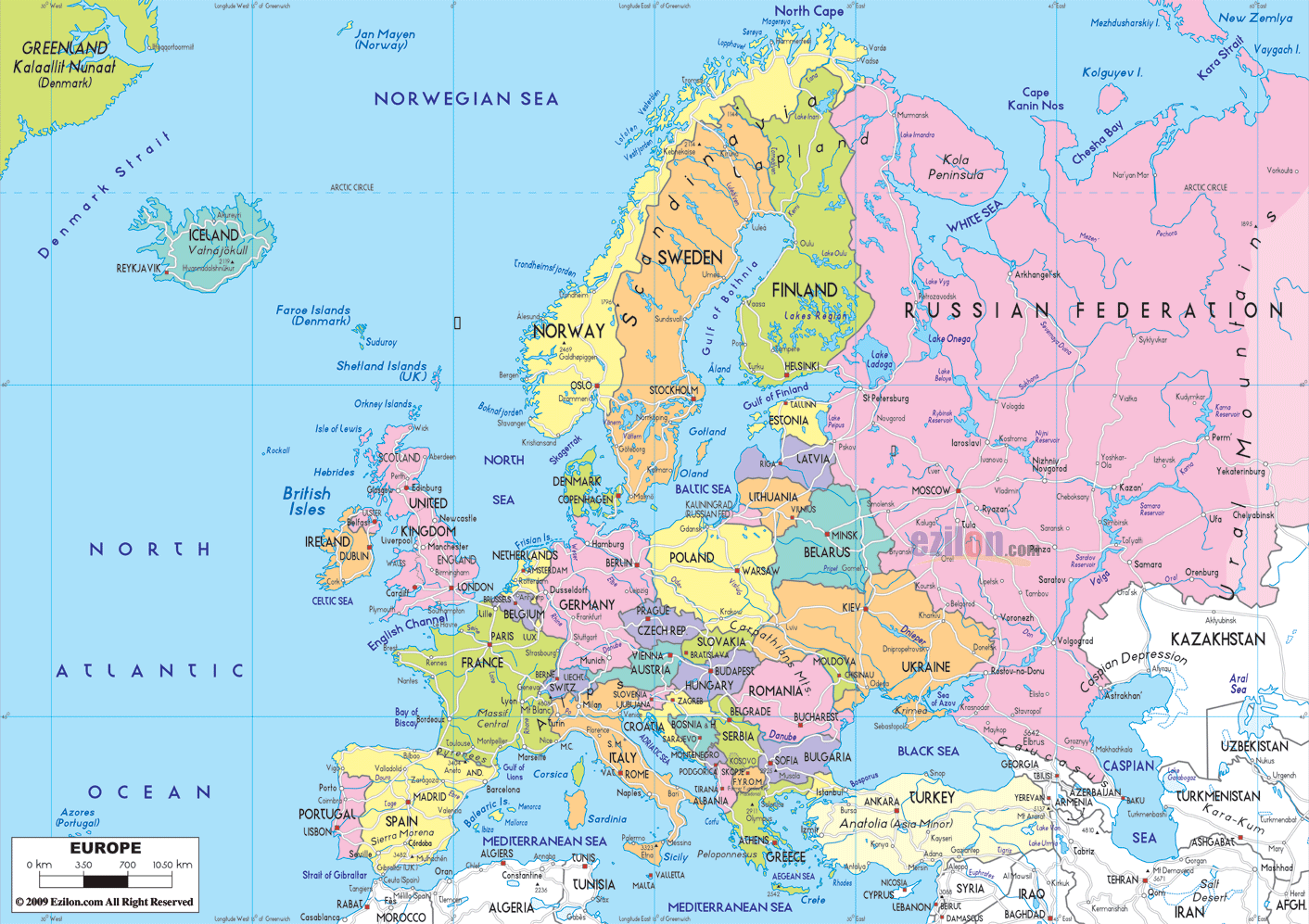 Political Map Of Europe