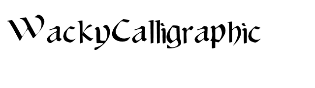 WackyCalligraphic font preview