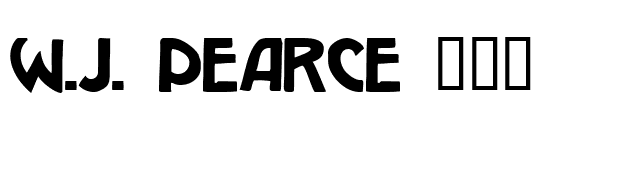 W.J. Pearce 213 font preview