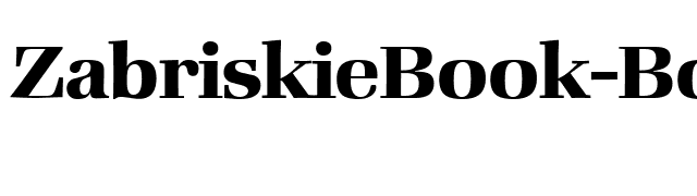 ZabriskieBook-Bold font preview