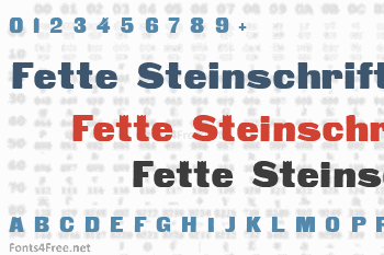 Fette Steinschrift Font