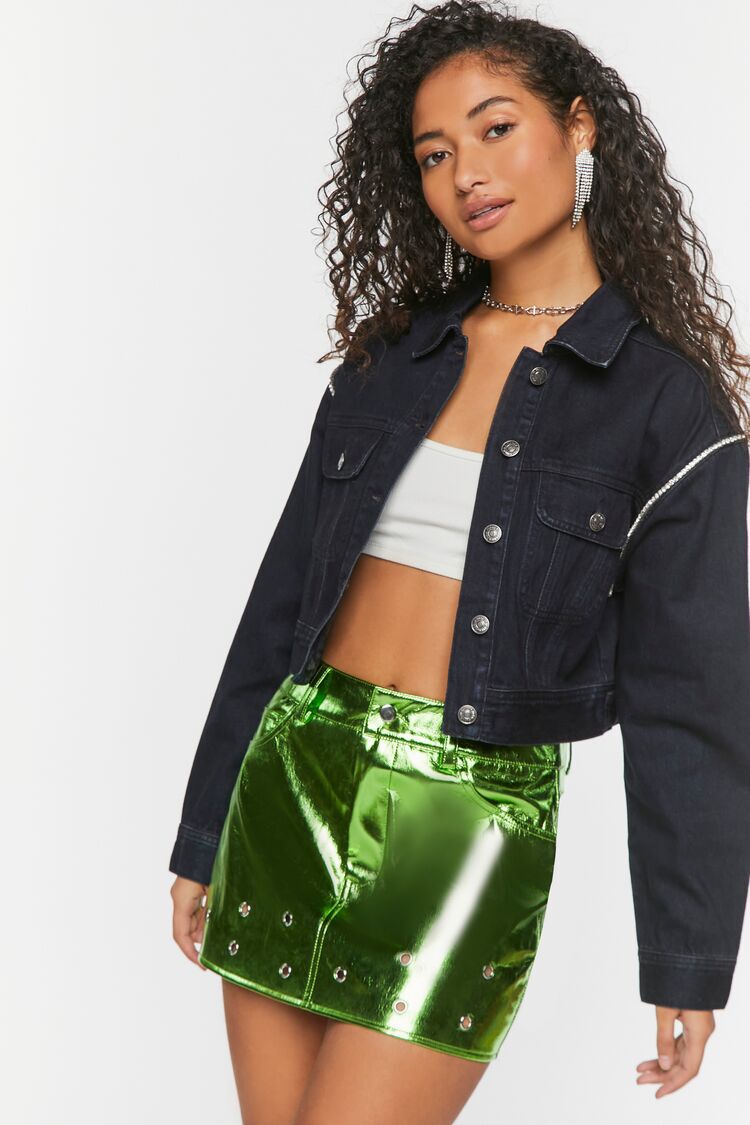 Forever 21 Metallic Micro Mini Skirt Neon Green | Forever21USA