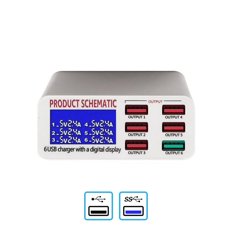 Product Schematic 896 - USB Charging Station with USB  | FixShop