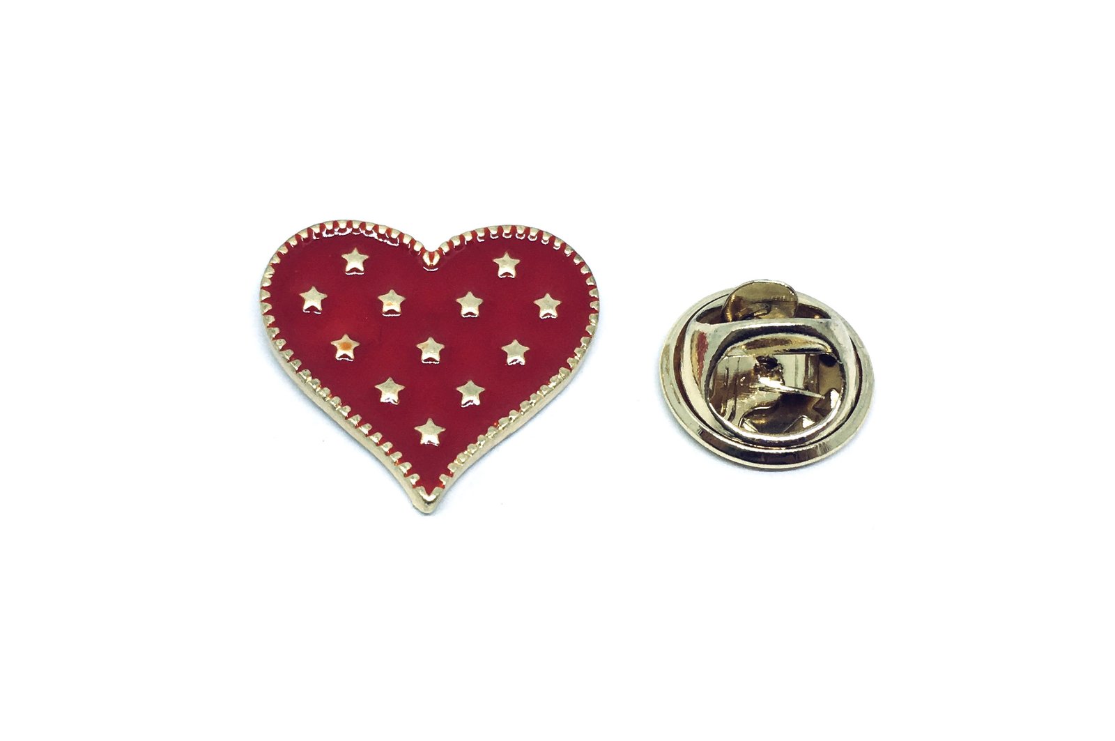 Red Heart Pin Badge