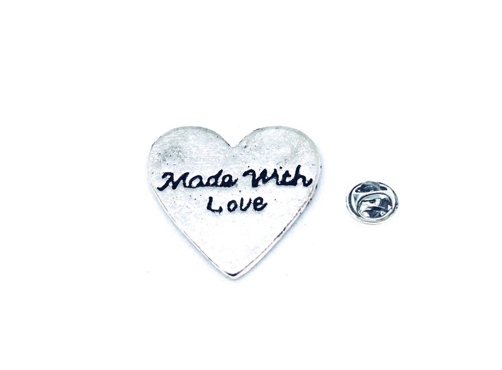 Made with Love Heart Pin