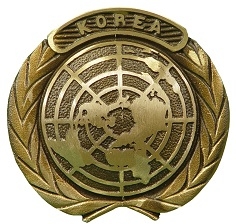 Korean War Bronze Globe Grave Marker