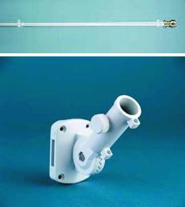 6' White Aluminum Spinning Pole, Ultimate Bracket