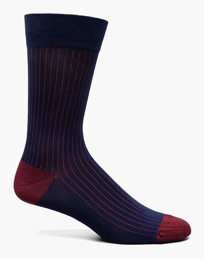 Ribbed Men's Crew Dress Socks