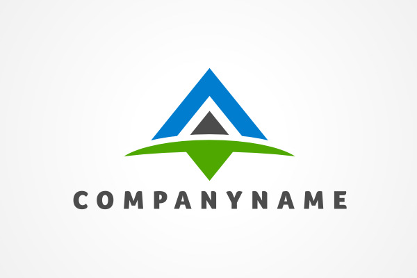 green and blue compan logo a letter png #96