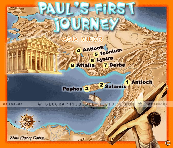 Map Of St Paul's First Missionary Journey at Mark Teague blog