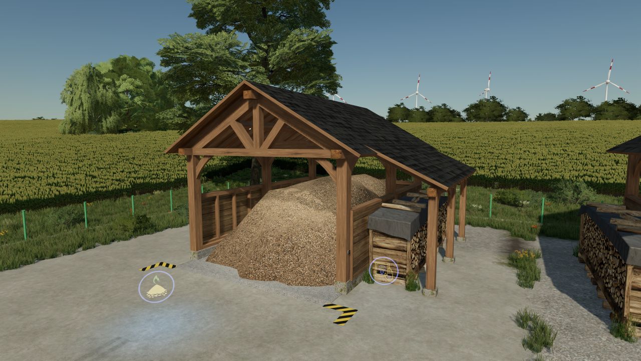 Wood chip storage