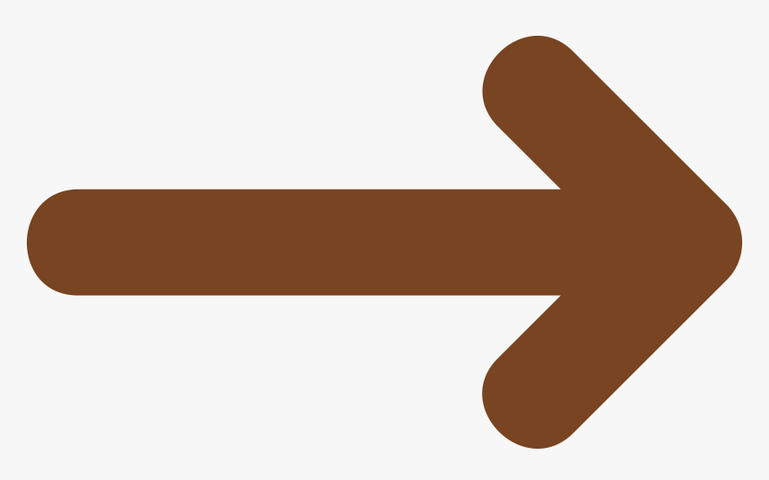 Long And Small Design Arrow Right - Brown Arrow Thin Clipart, HD Png Download, Free Download