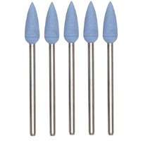 Silicon Carbide Polishing Bit. Bullet shape. 5x15mm, 5 pcs