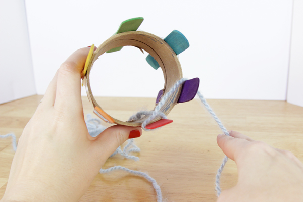 How-to: DIY a Knitting Loom & Knit With It | Hands Occupied