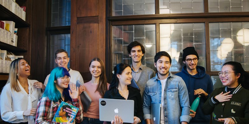 pictures of students laughing