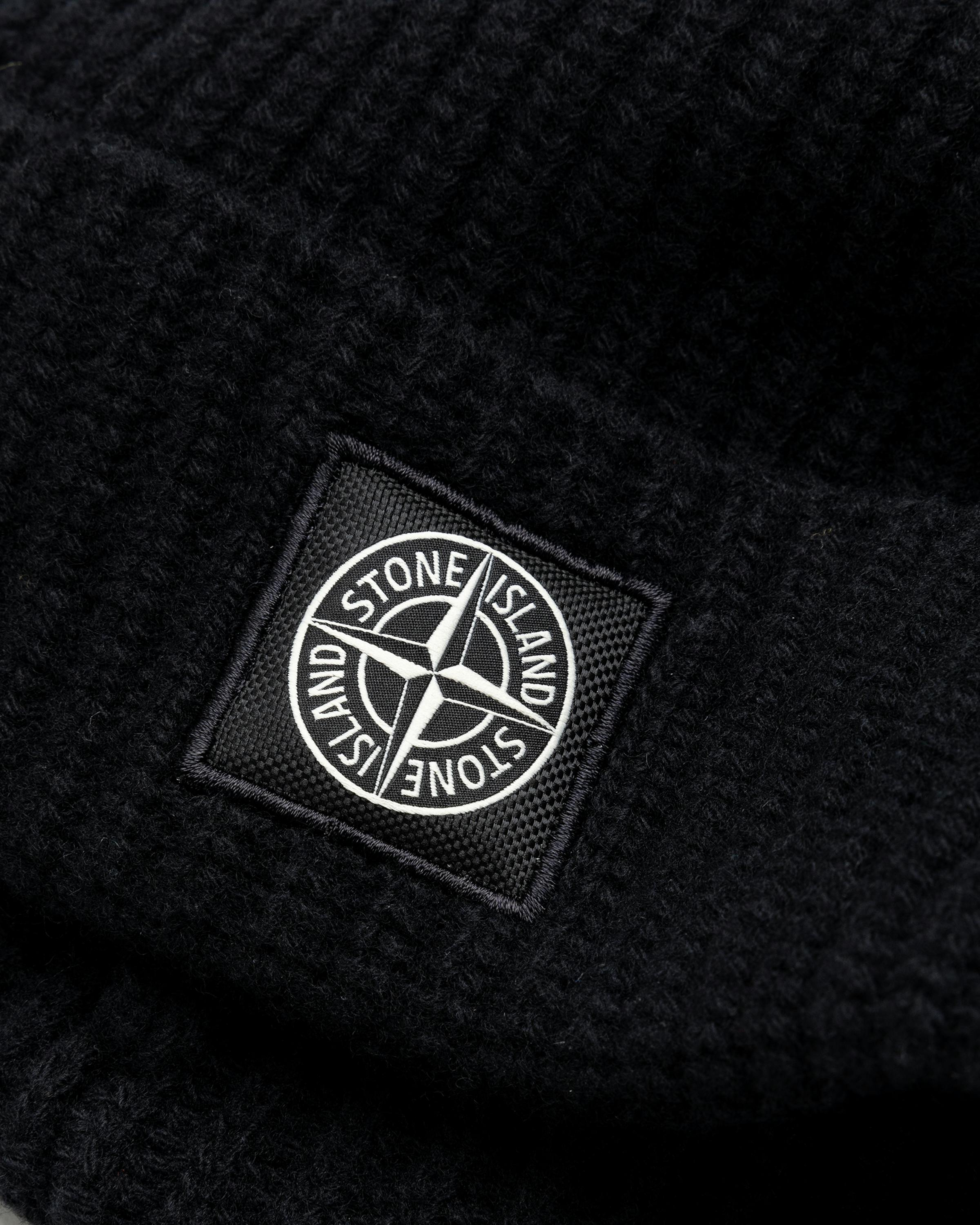 Stone Island – Ribbed Wool Beanie Black - Beanies - Black - Image 3