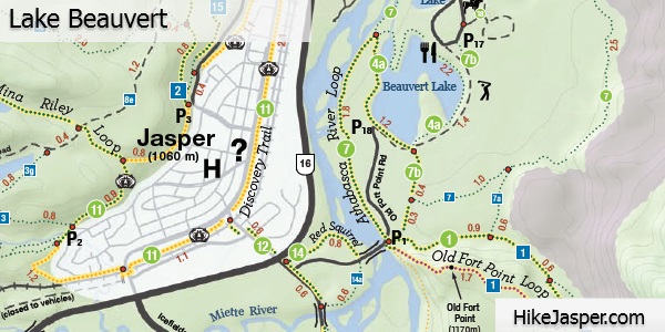 Lake Beauvert Map