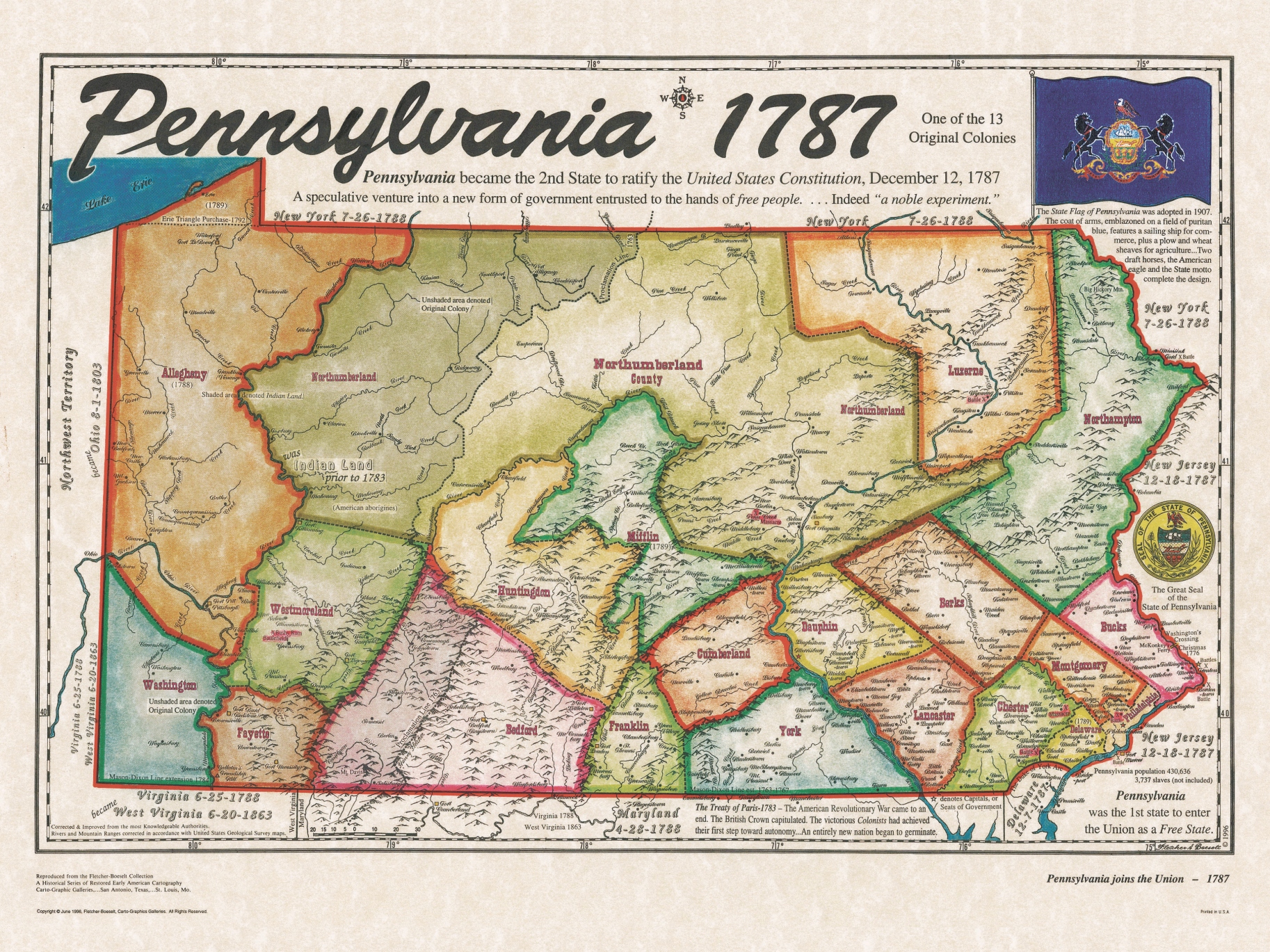 13 Colonies Map Color Coded