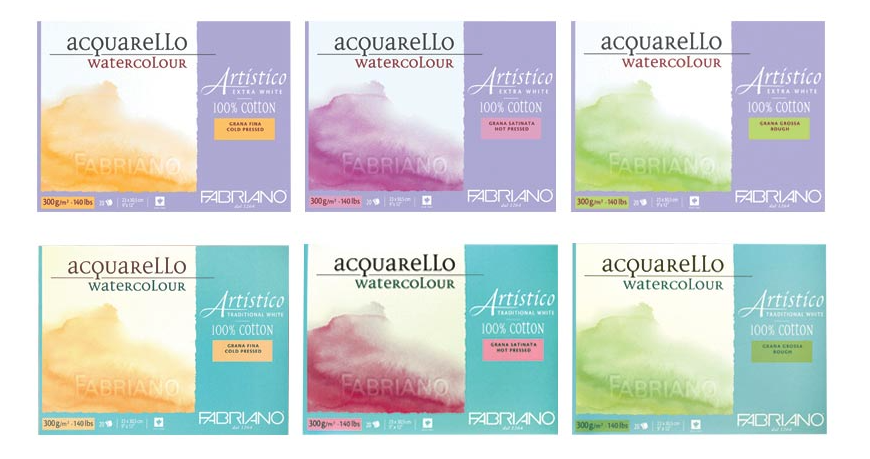 Fabriano Artistico Watercolor Blocks & Pads