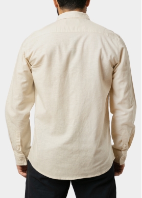 Linen - Cotton Beige Classic Shirt