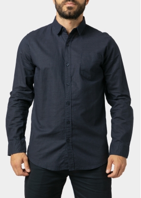 Linen - Cotton Navy Blue Classic Shirt