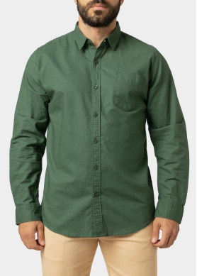 Linen - Cotton Khaki Classic Shirt