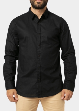 Linen - Cotton Black Shirt 