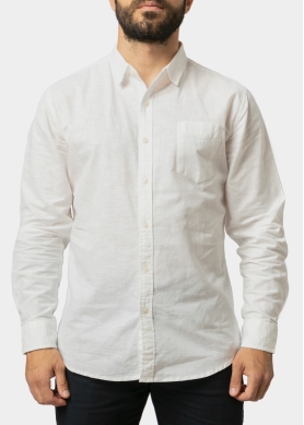 Linen - Cotton White Classic Shirt