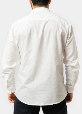 Linen - Cotton White Classic Shirt