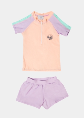 Purple Girls Swimsuit (Shirt & Shorts)