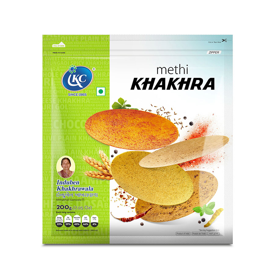 Buy Online Methi Khakhra | Induben Khakhrawala | Get Latest Price Recipe Of Methi Khakhra