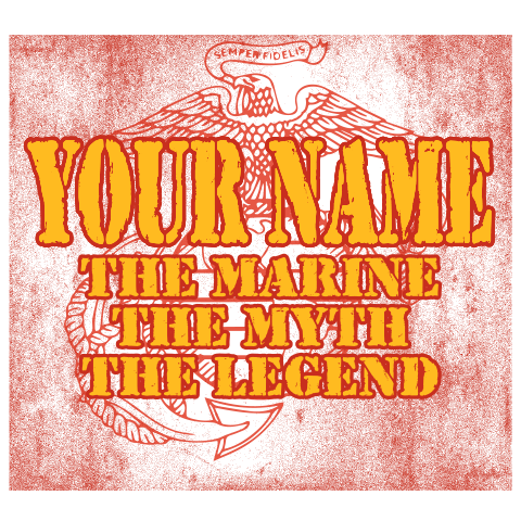 personalized Marines Myth Legend design