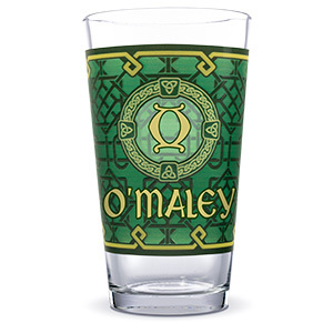 Celtic Knot Monogram Color Printed Pint Glasses