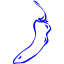 blue chili pepper 25 icon