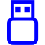 blue usb off icon