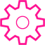 deep pink settings icon