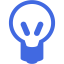 royal blue light bulb icon