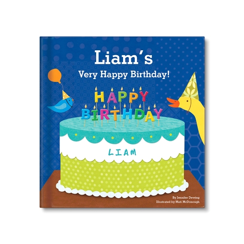 Baby's First Birthday Personalized Board Book - Blue