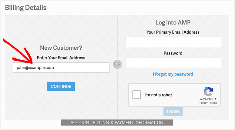 Billing details