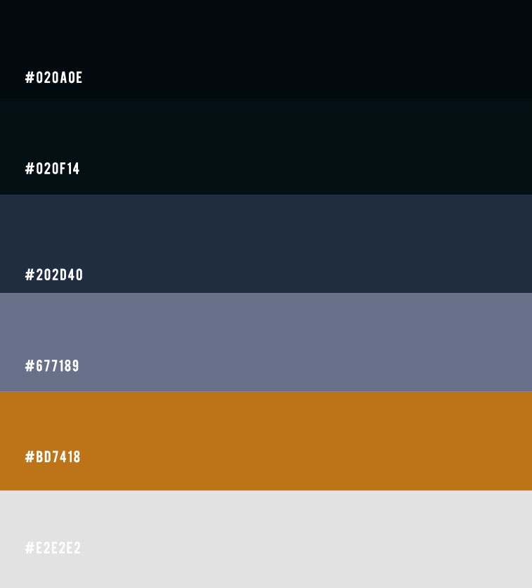 Navy Blue Color Palette