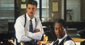 se7en, brad pitt, morgan freeman