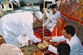 The ceremony of 'Manda Ropana' on the marriage ceremony at bride's house