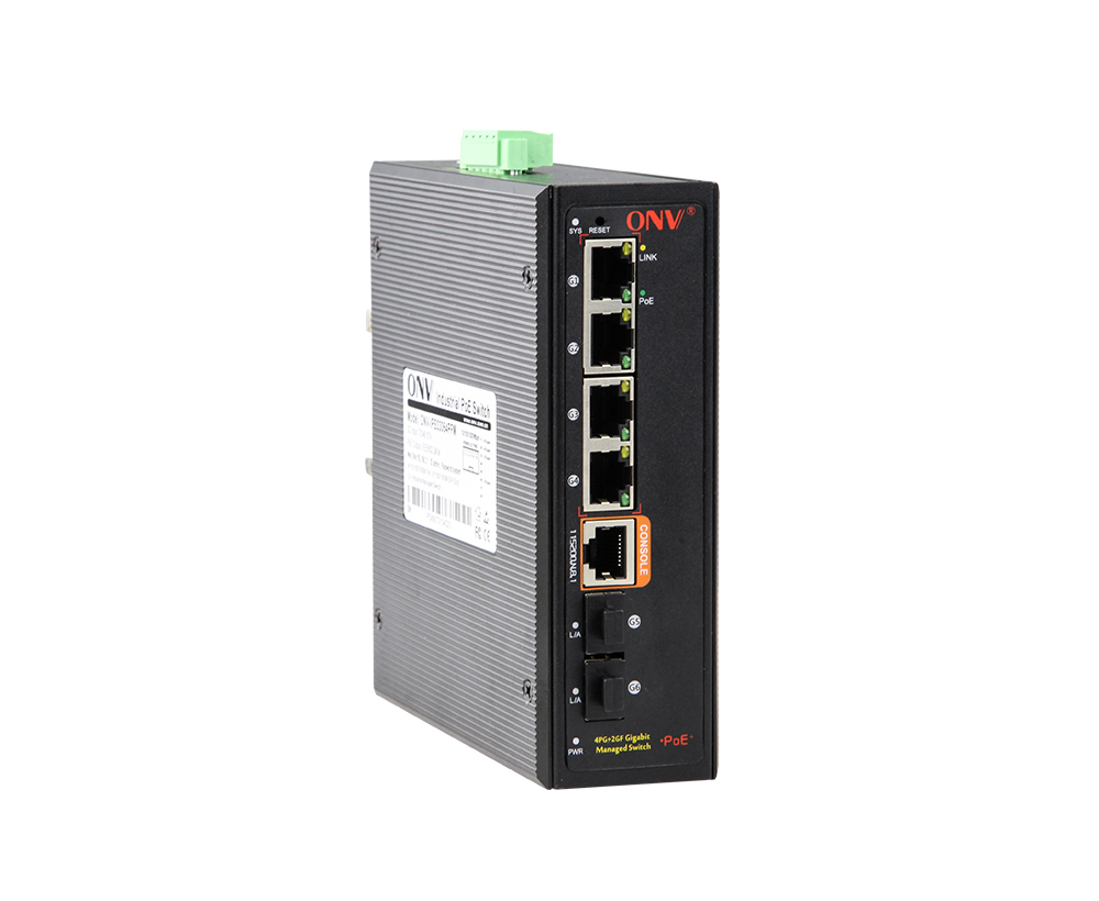 Gigabit 6-port L2+ managed industrial PoE switch