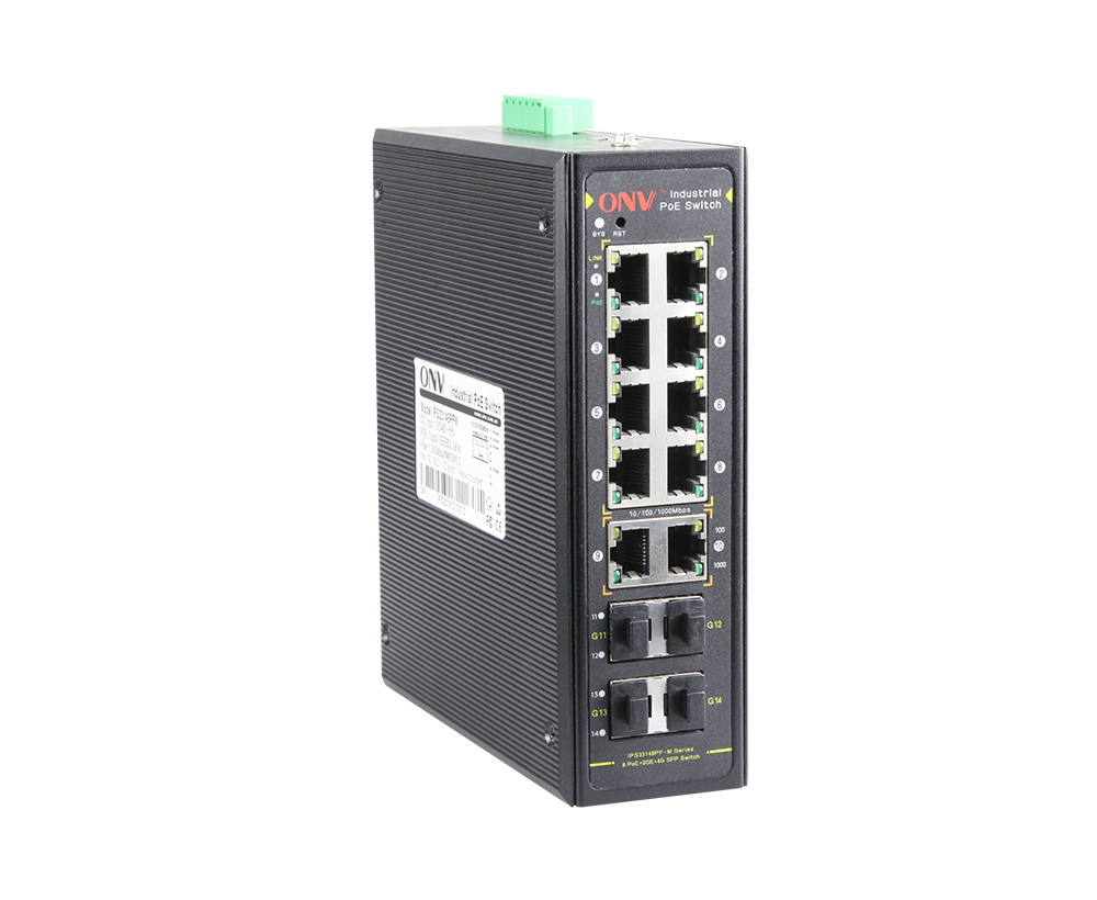 Gigabit 14-port L2+ managed industrial PoE switch