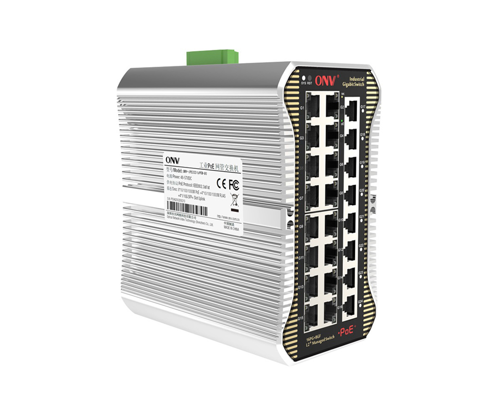 Gigabit 24-port L2+ managed industrial PoE switch