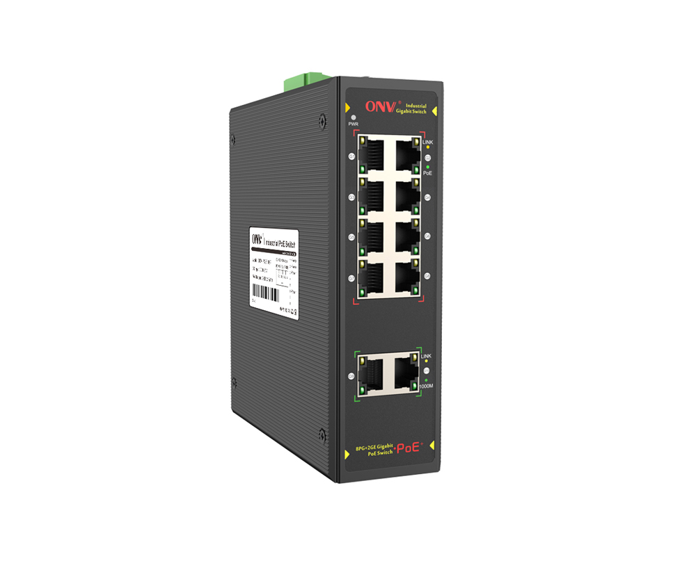 Gigabit 10-port industrial PoE switch