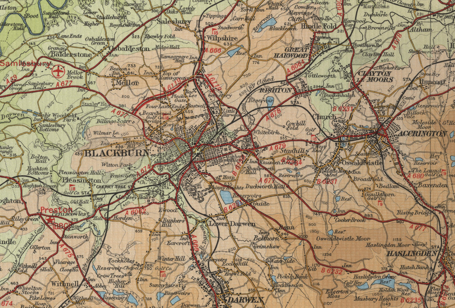 Old Maps Of Blackburn Lancashire